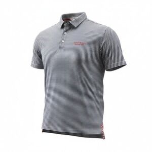 Bald Head Blues Golf Polo Shirt‎ Mens XL Blue Striped Performance Stretch Logo